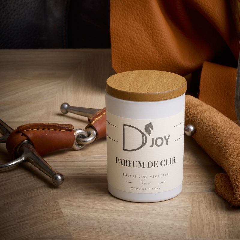 Bougie cheval équitation Parfum de cuir - D'joy 