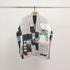 Manteau matelassé Kimono imprimé chevaux Cécile Wang 