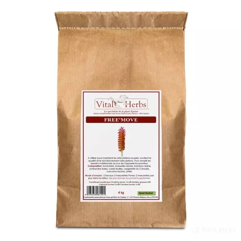 Free Move - Souplesse articulaire cheval Date courte - Vital Herbs