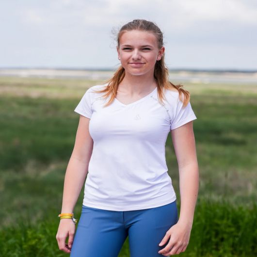 Tee shirt équitation Femme Sarah - Le Sabotier Tee shirt équitation Femme Sarah - Le Sabotier
