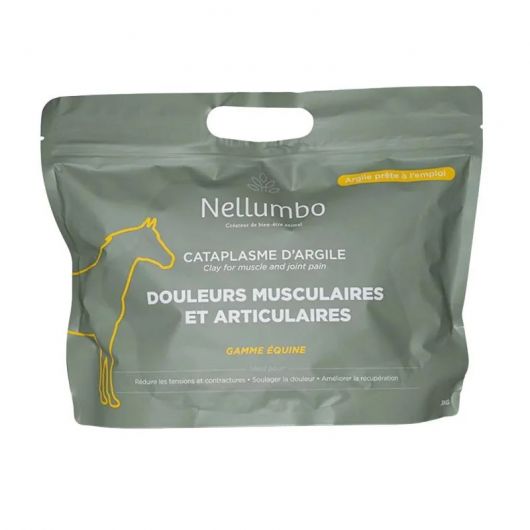 Cataplasme d'argile cheval - Confort musculaire et articulaire - Nellumbo Cataplasme d'argile cheval - Confort musculaire et articulaire - Nellumbo