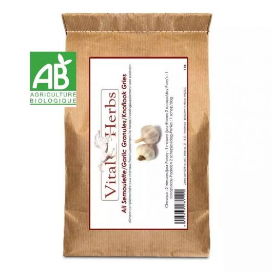 Ail semoulette Biologique cheval Date courte - Vital Herbs Ail semoulette Biologique cheval Date courte - Vital Herbs