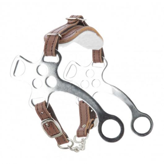 Hackamore cheval gourmette cuir Metalab Hackamore cheval gourmette cuir Metalab