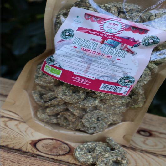 Herbal Donuts friandises cheval sans sucres Luzerne Menthe poivrée 250g - Happy Crakers