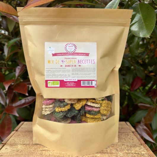 Crackers cheval Mix de 4 recettes 500g - Happy Crackers Crackers cheval Mix de 4 recettes 500g - Happy Crackers