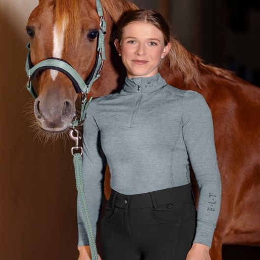 Sous pull technique équitation col zippé femme Milano - Elt