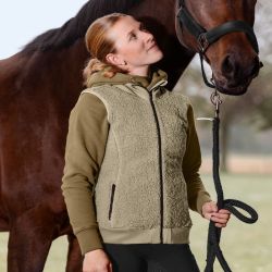 Gilet sherpa polaire sans manches équitation femme Rotterdam - Elt