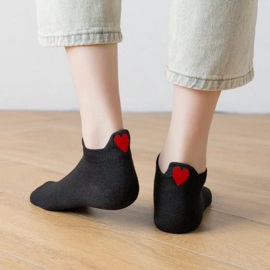 Socquettes motifs petits coeurs - Tites Chaussettes 