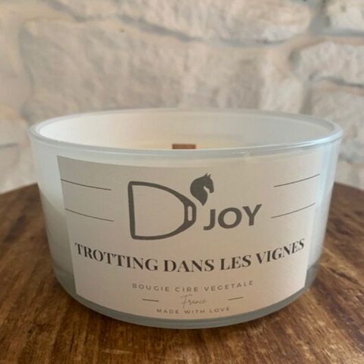 Bougie équitation Trotting dans les vignes Grand format - D'joy
