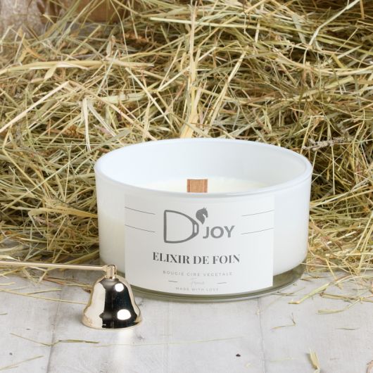 Bougie cheval équitation Elixir de foin Grand format - D'joy Bougie cheval équitation Elixir de foin Grand format - D'joy