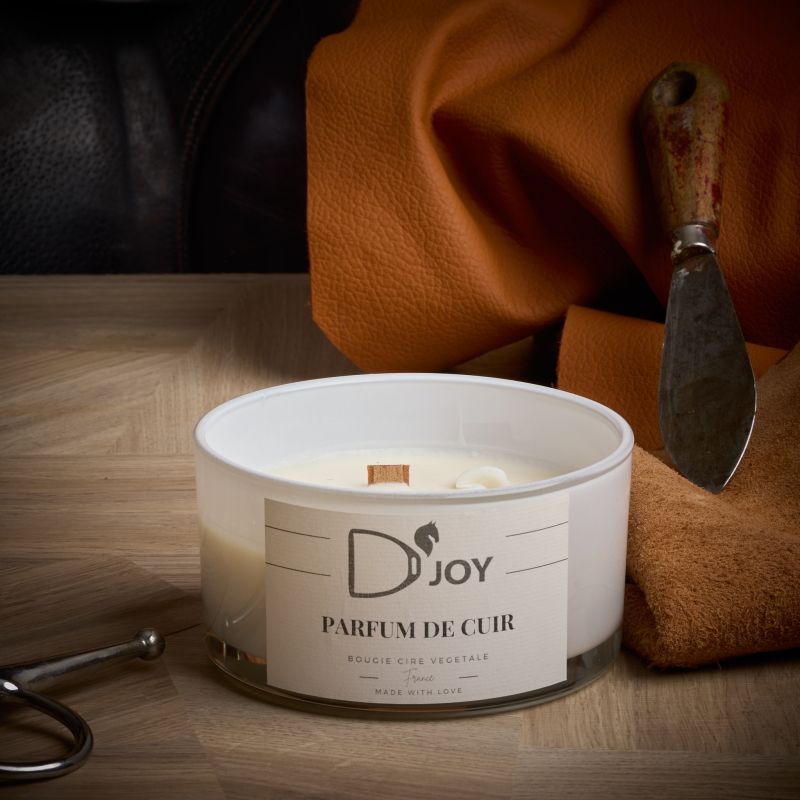Bougie cheval équitation Parfum de cuir Grand format - D'joy 