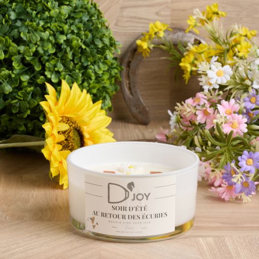 Bougie équitation Soir d'été au retour des écuries Grand format - D'joy 