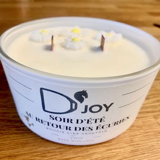 Bougie équitation Soir d'été au retour des écuries Grand format - D'joy 