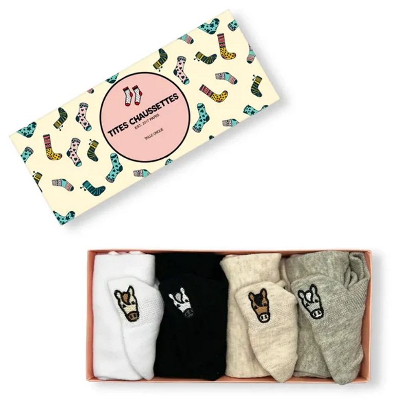 Lot de 4 socquettes tête de cheval - TitesChaussettes