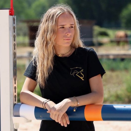 Tee shirt équitation Femme logo or - Kevin Staut Collection 