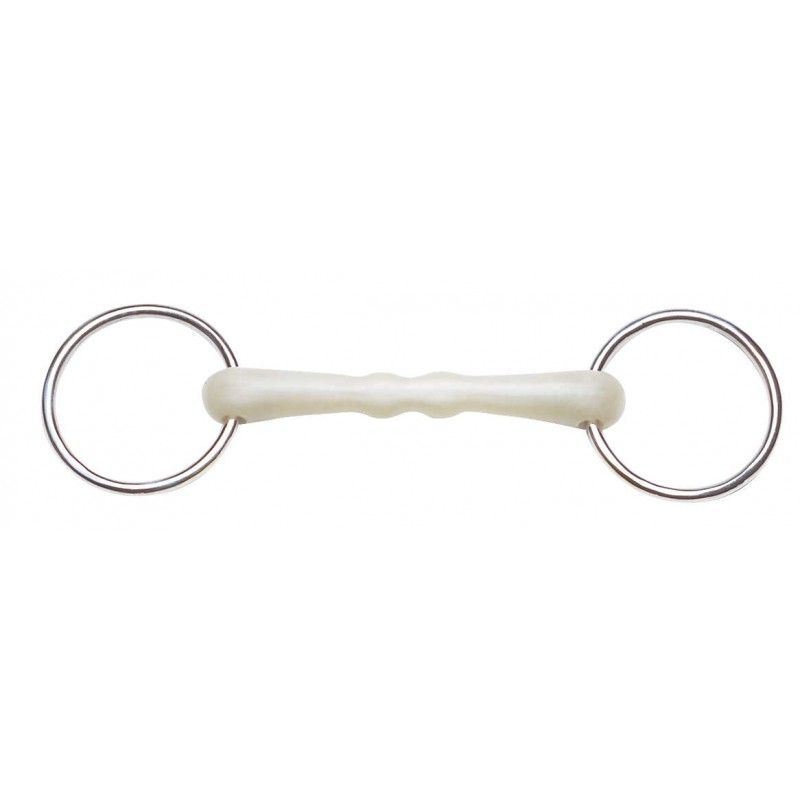 Mors cheval droit deux anneaux résine