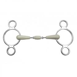 Mors Pessoa trois anneaux double brisure résine pomme Flexi