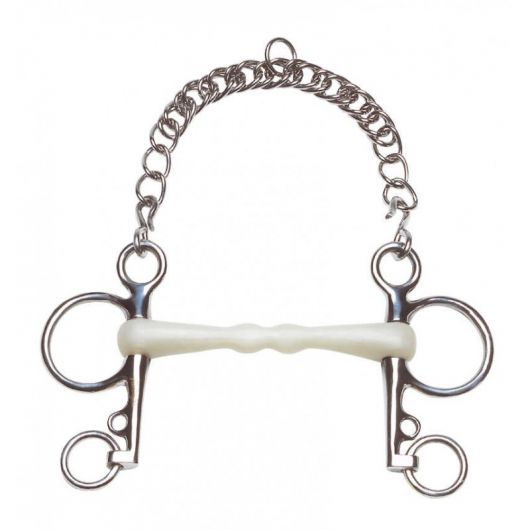 Mors pelham cheval droit résine pomme Flexi