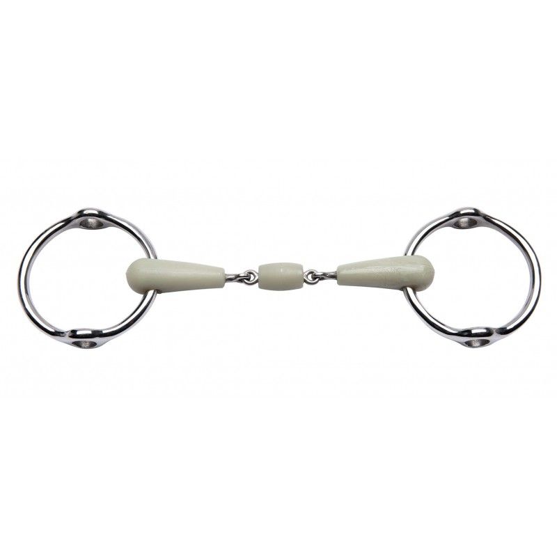 Mors releveur cheval double brisure résine pomme Flexi