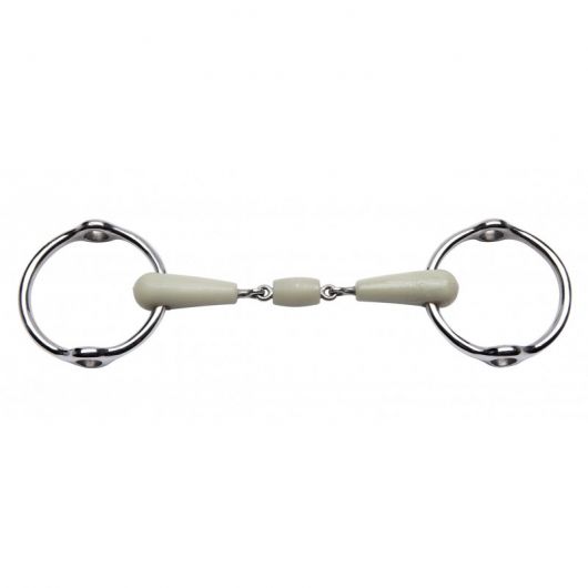 Mors releveur cheval double brisure résine pomme Flexi