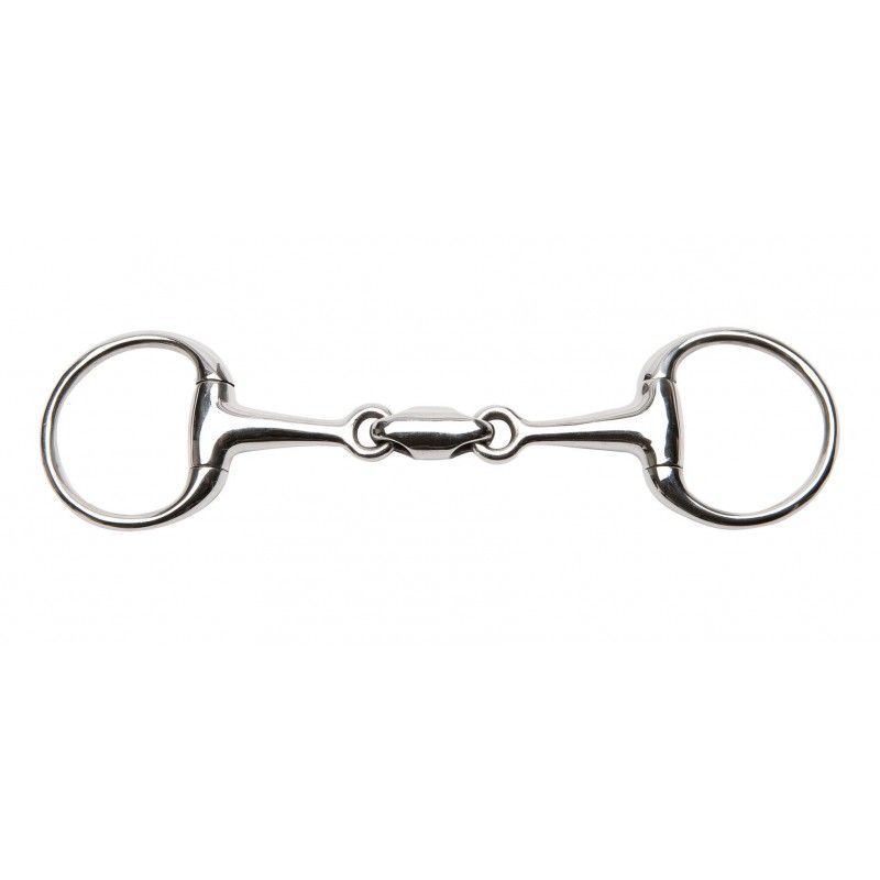 Mors de filet de bride olive inox double brisure