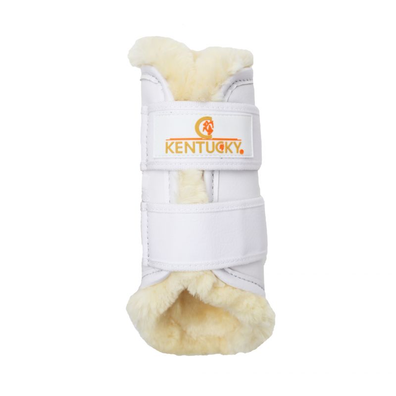 Guêtres postérieures cheval cuir et mouton synthétique- Kentucky