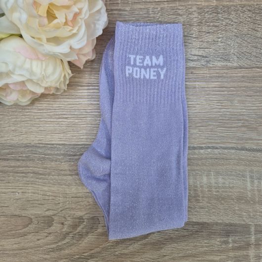 Chaussettes à paillettes équitation - Team Poney - 