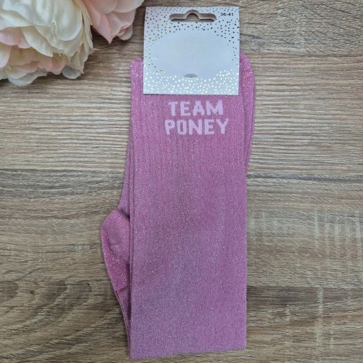 Chaussettes à paillettes équitation - Team Poney - 