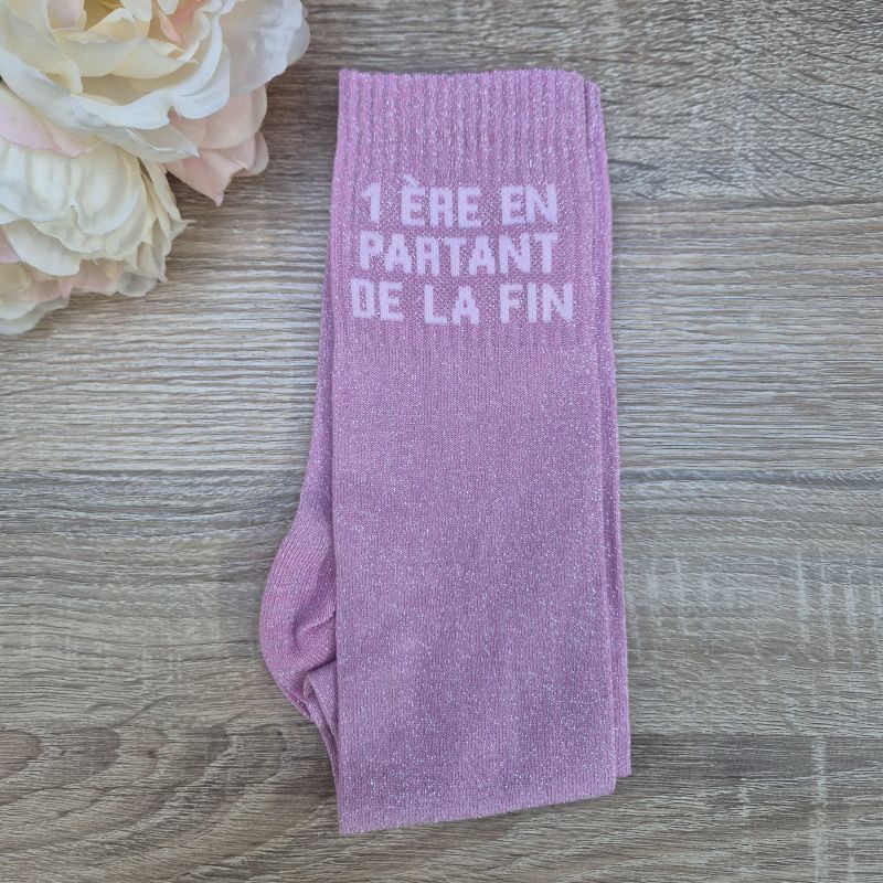 Chaussettes à paillettes équitation - 1ère en partant de la fin - 
