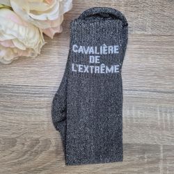 Chaussettes à paillettes équitation - Cavalière de l'extrême - 