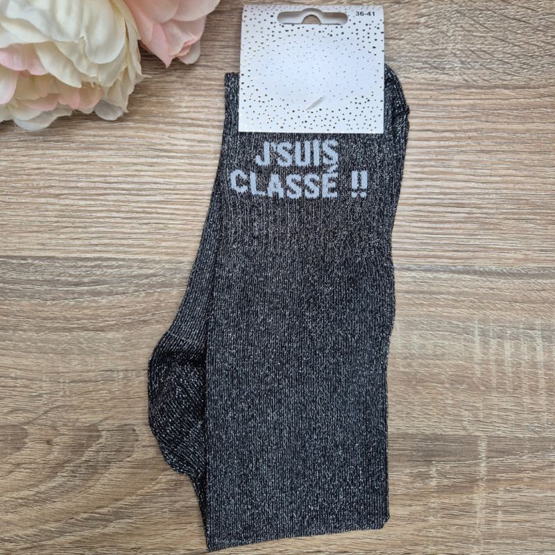 Chaussettes à paillettes équitation - J'suis classé !! - 