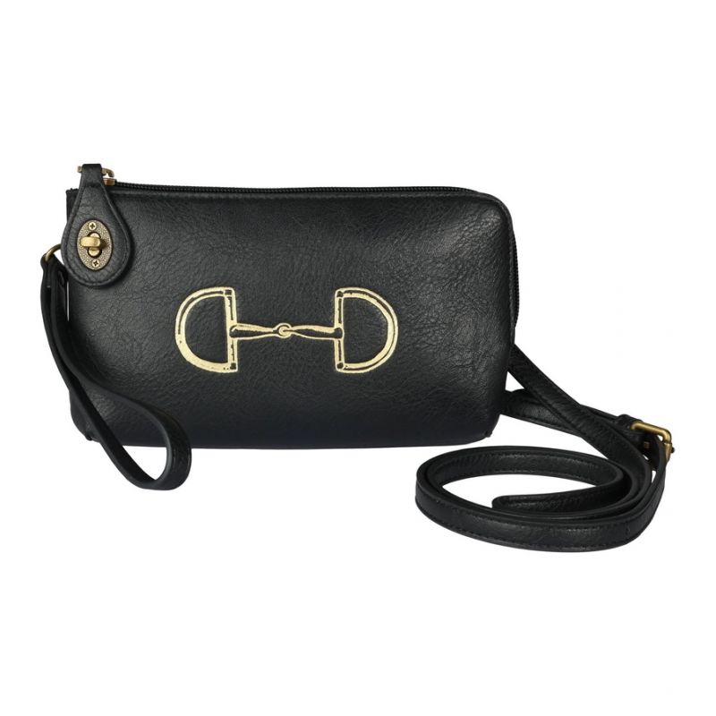 Pochette cavalière cuir bandoulière gravure mors 