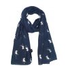 Echarpe foulard motifs licornes argentées