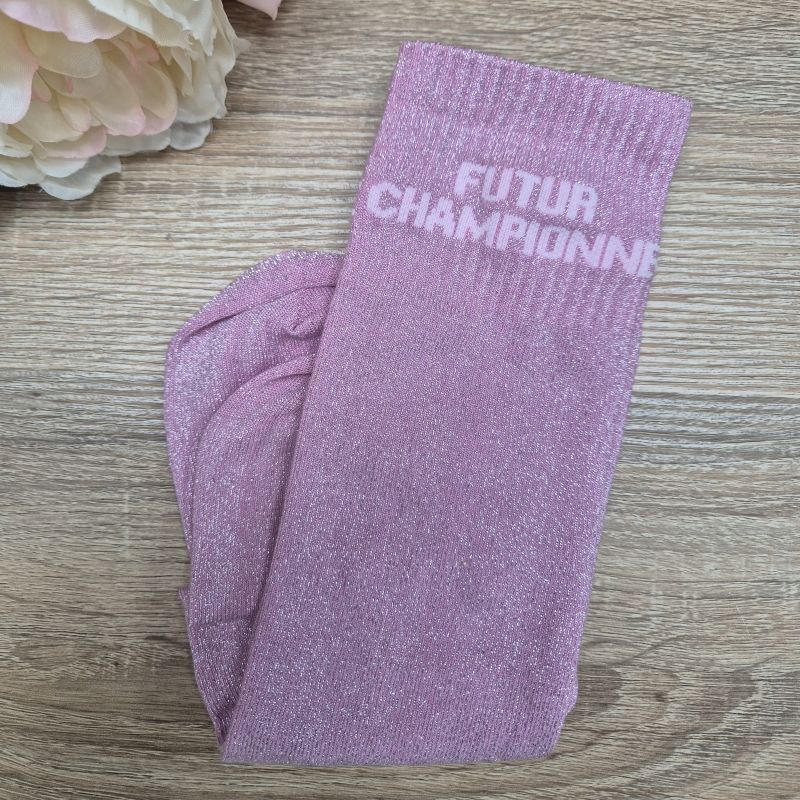 Chaussettes à paillettes équitation enfant - Future championne - 