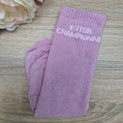 Chaussettes à paillettes équitation enfant - Future championne - 