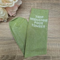 Chaussettes à paillettes équitation enfant - Trop mignonne pour tomber - 