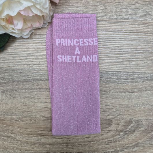 Chaussettes à paillettes équitation enfant - Princesse à shetland - 