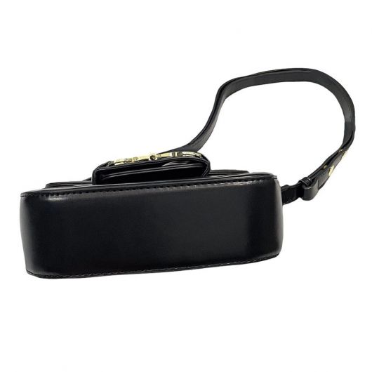 Petit sac à main bandoulière cuir vegan mors doré