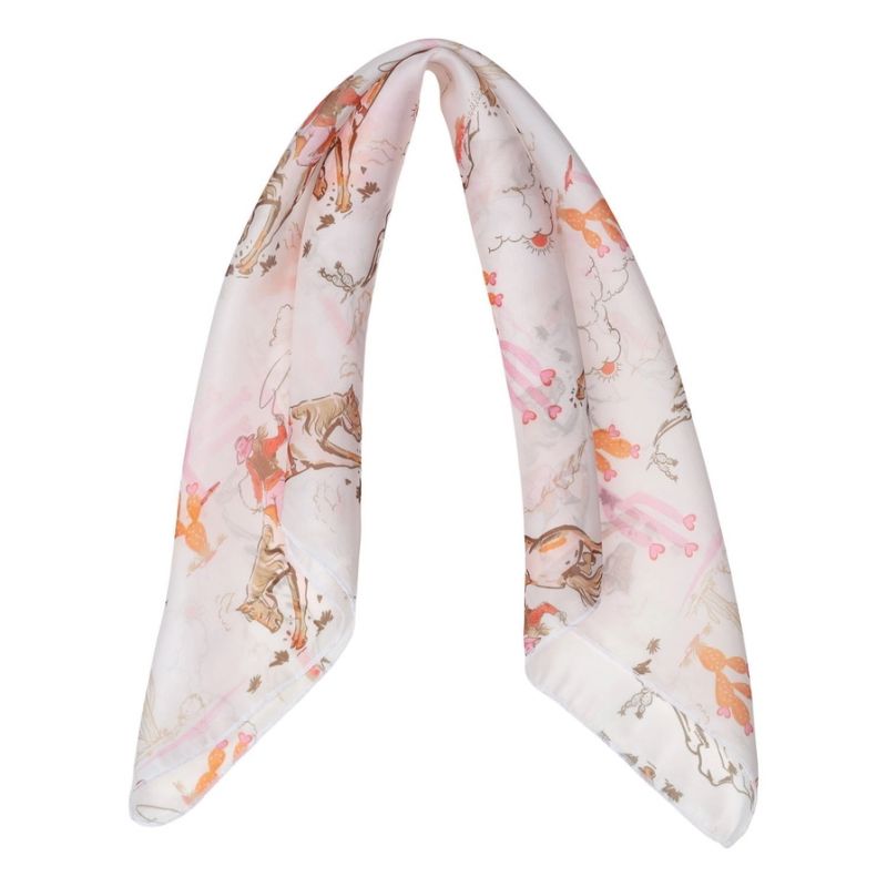 Foulard satiné motif "western" 