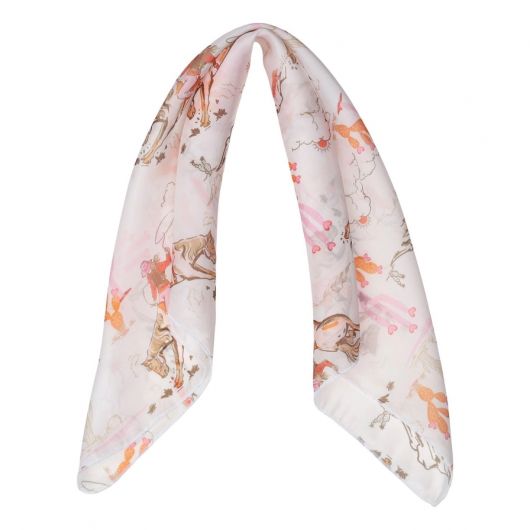Foulard satiné motif "western" 