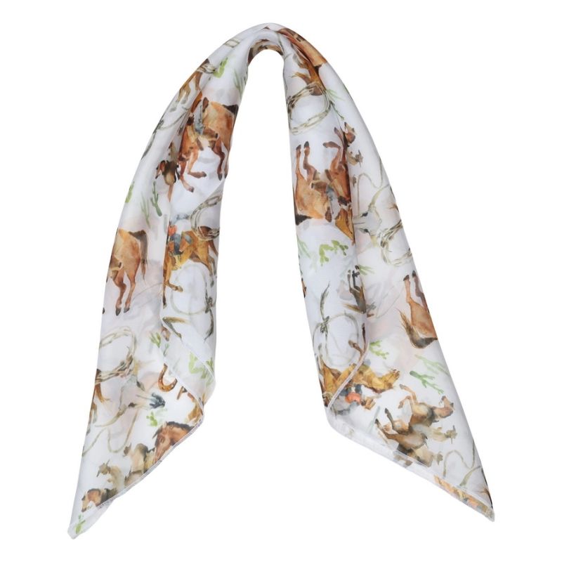 Foulard satiné motif "western" 