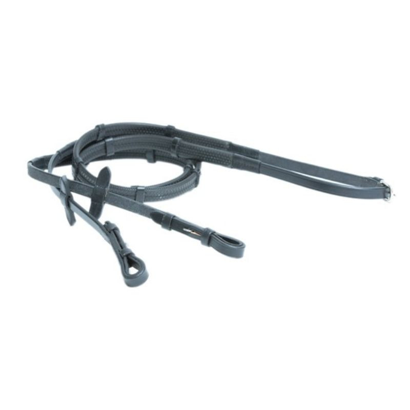 Rênes cheval Soft caoutchouc avec arrêtoirs - HFI