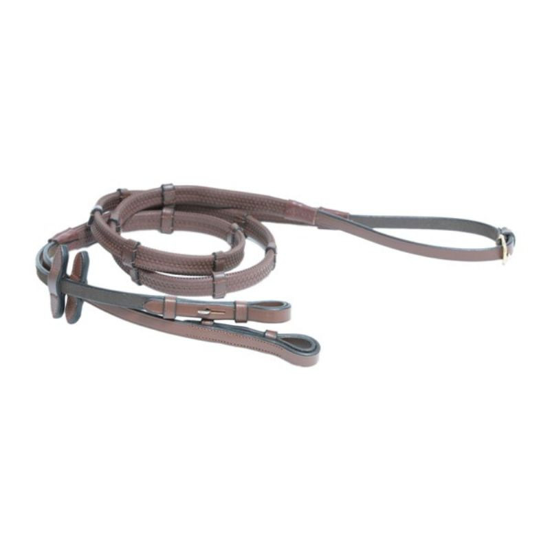 Rênes cheval Soft caoutchouc avec arrêtoirs - HFI