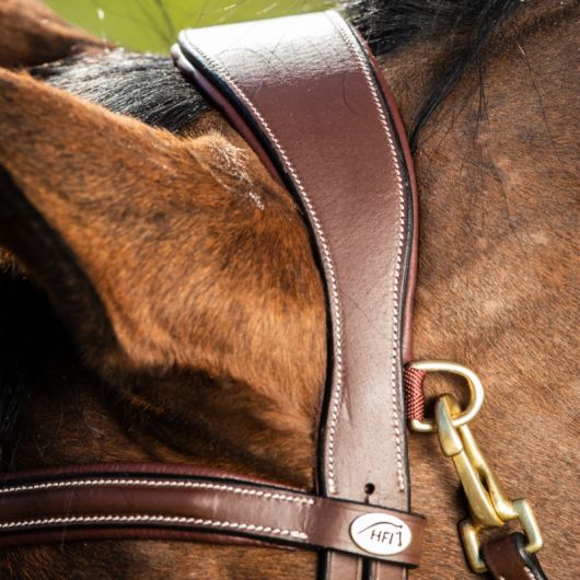 Bridon cheval cuir muserolle anatomique Techno - HFI 