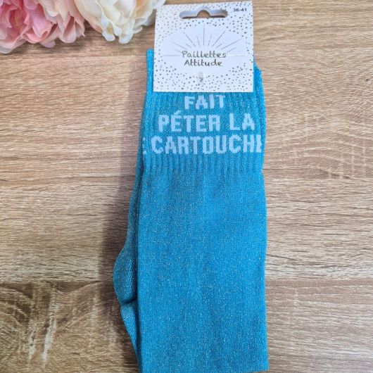 Chaussettes à paillettes équitation - Fait péter la cartouche - Paillettes Attitude 