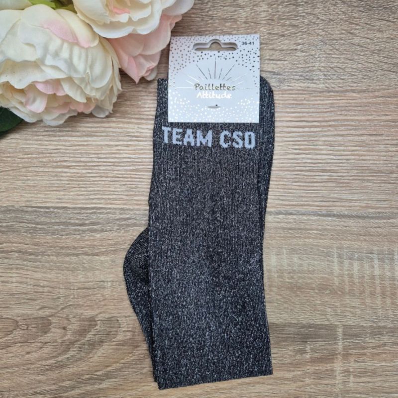 Chaussettes à paillettes équitation - Team CSO - Paillettes Attitude