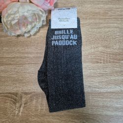 Chaussettes à paillettes équitation - Brille jusqu'au paddock - Paillettes Attitude