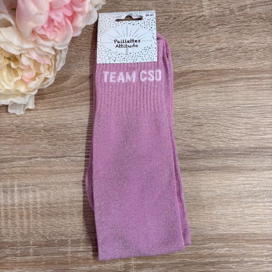 Chaussettes à paillettes équitation - Team CSO - Paillettes Attitude