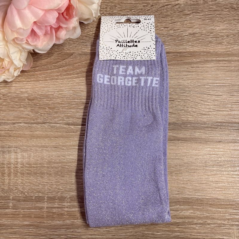 Chaussettes à paillettes équitation - Team georgette - Paillettes Attitude