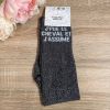Chaussettes à paillettes équitation - J'pue le cheval et j'assume - Paillettes Attitude